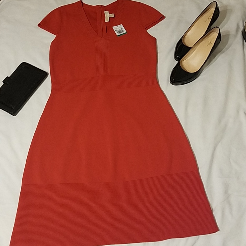 MICHAEL Michael Kors Stretch Knit V-Neck Dress - Picture 2 of 8
